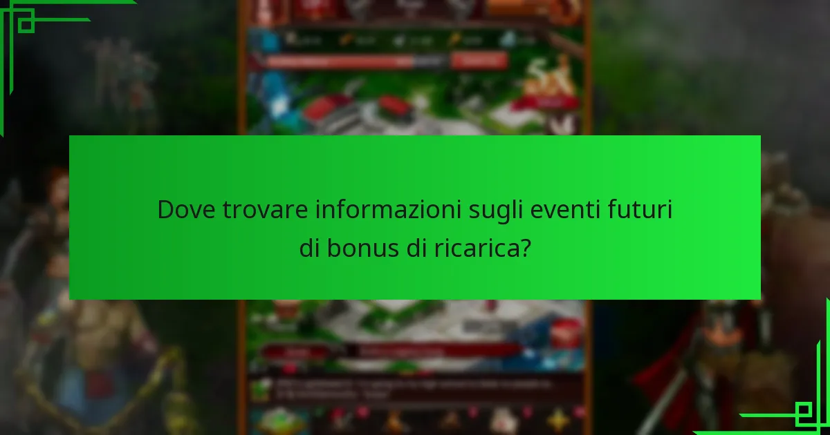 Quali bonus di ricarica degli eventi offrono il miglior valore?